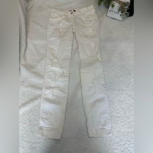 Dolce & Gabbana white distressed jeans Size 0